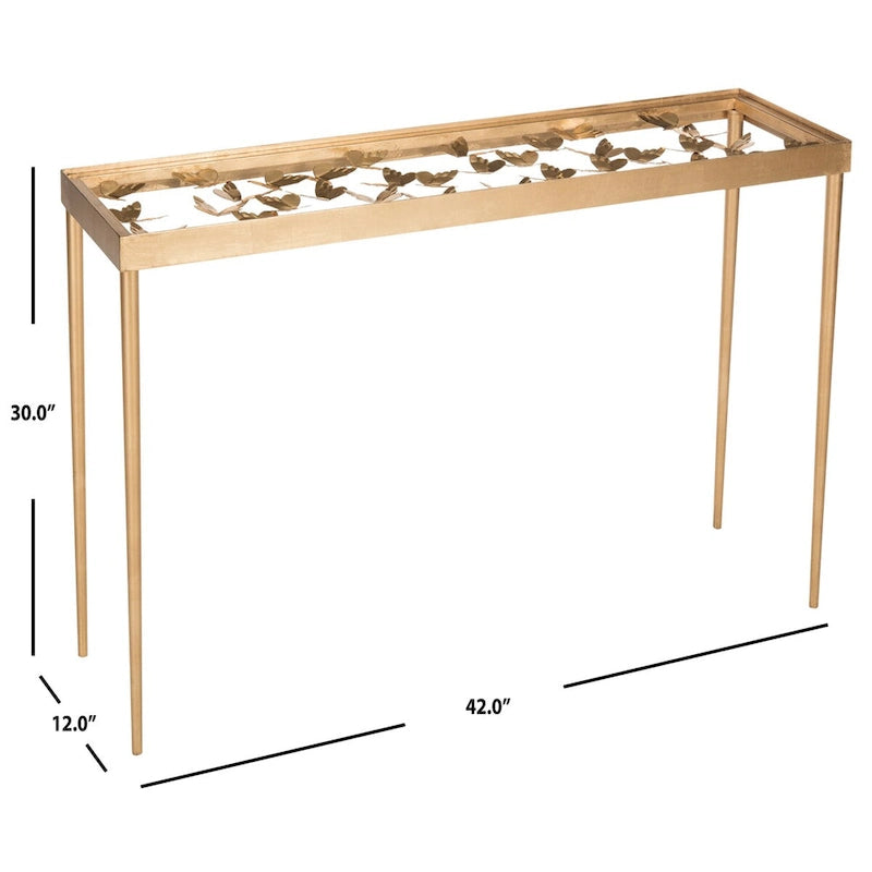Console Papillon en Feuille d'Or Antique