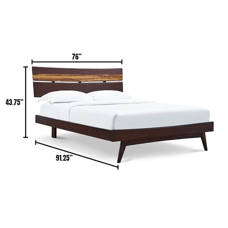 Lit plateforme California King, doré