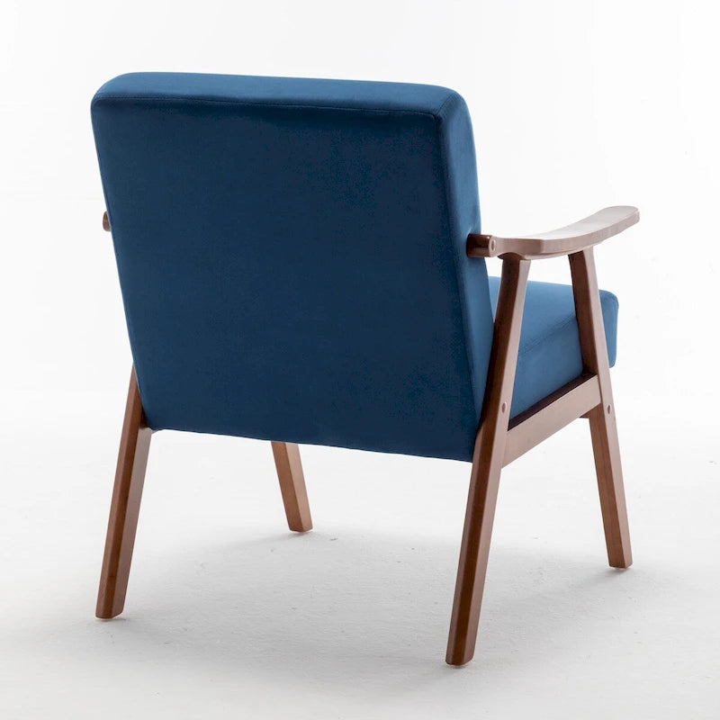 Fauteuil d'appoint à dossier extra-épais avec cadre en bois massif