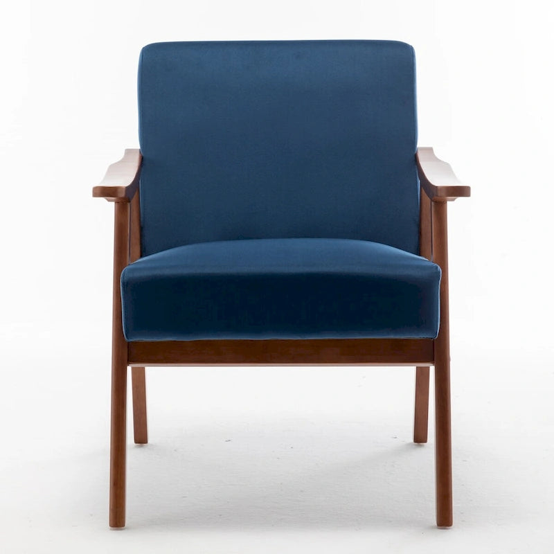 Fauteuil d'appoint à dossier extra-épais avec cadre en bois massif