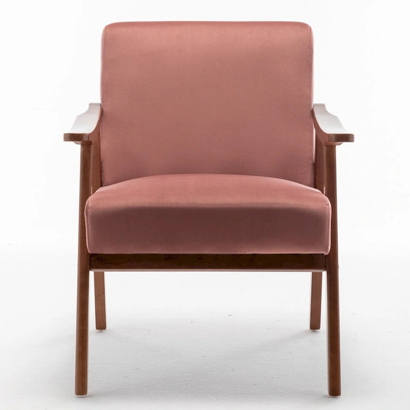 Fauteuil d'appoint à dossier extra-épais avec cadre en bois massif