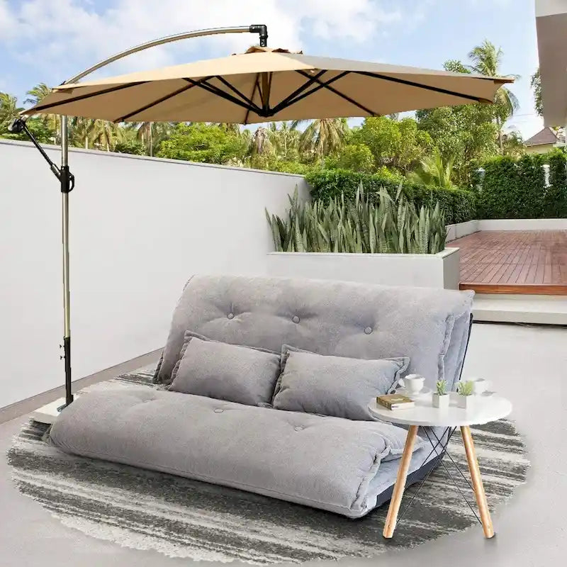 Fauteuil-lit réglable, ergonomique et recouvert de tissu