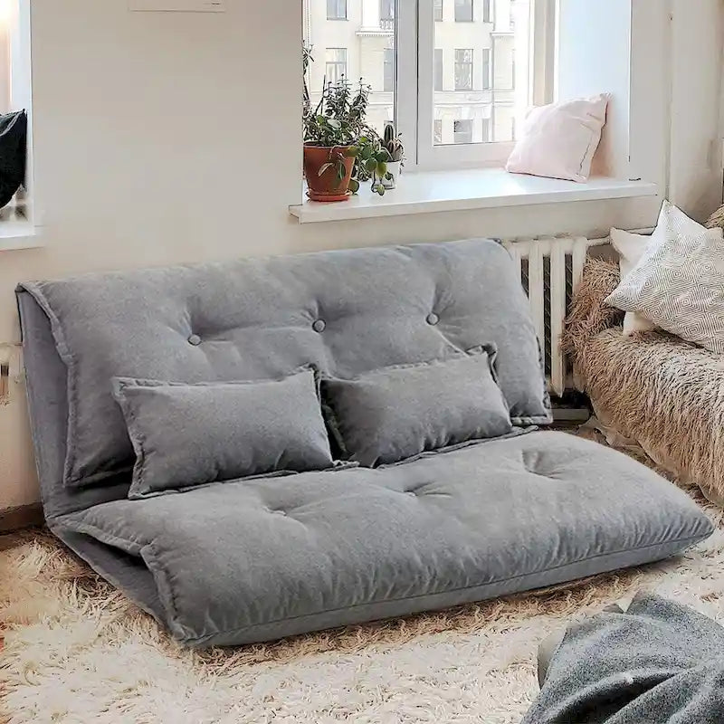 Fauteuil-lit réglable, ergonomique et recouvert de tissu