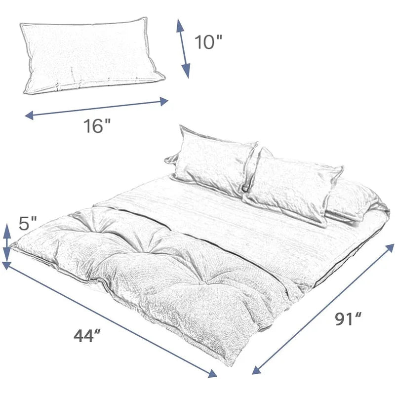 Fauteuil-lit réglable, ergonomique et recouvert de tissu