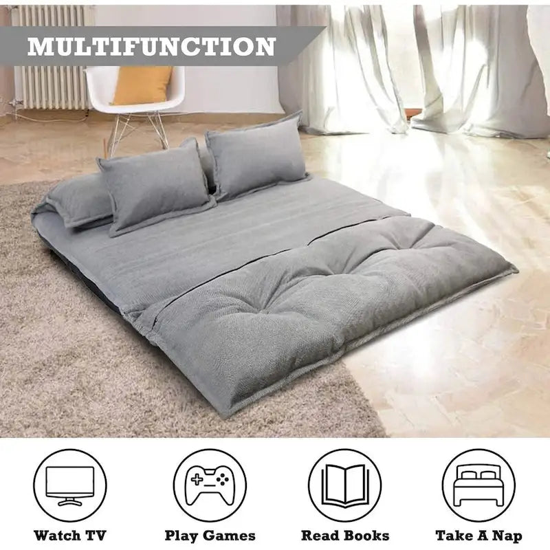 Fauteuil-lit réglable, ergonomique et recouvert de tissu