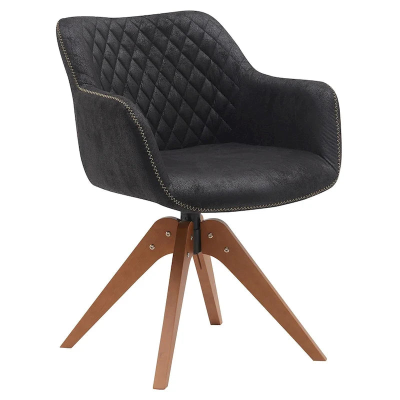 Fauteuil pivotant de bureau en suédine