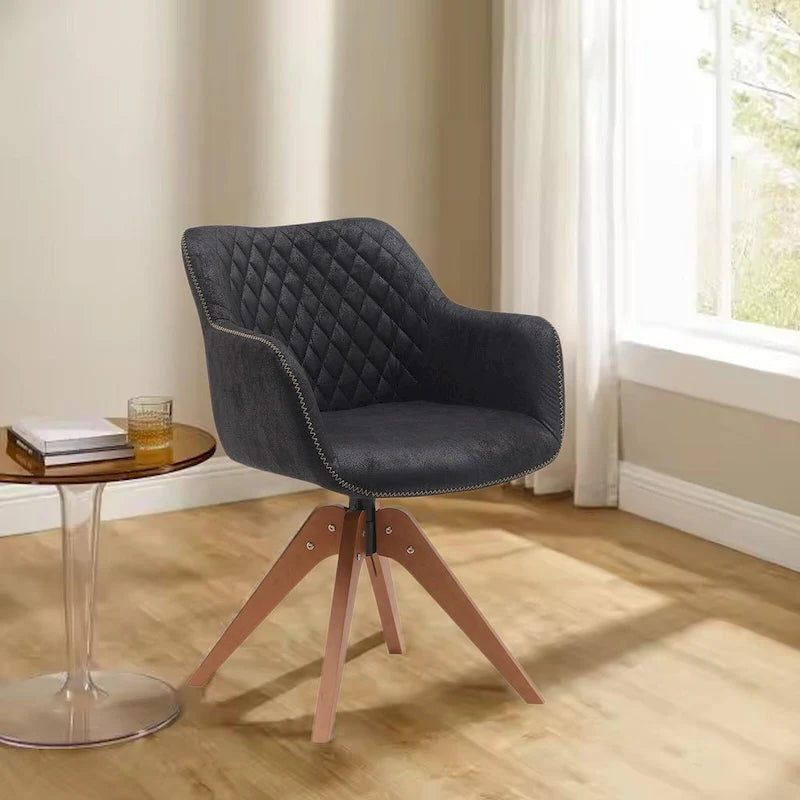 Fauteuil pivotant de bureau en suédine