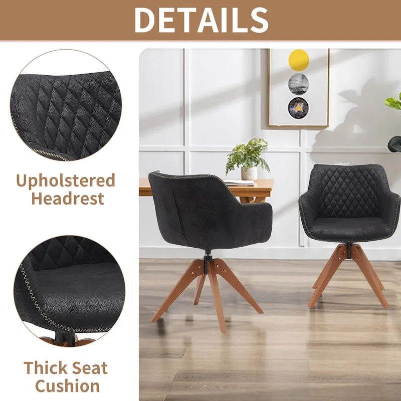 Fauteuil pivotant de bureau en suédine