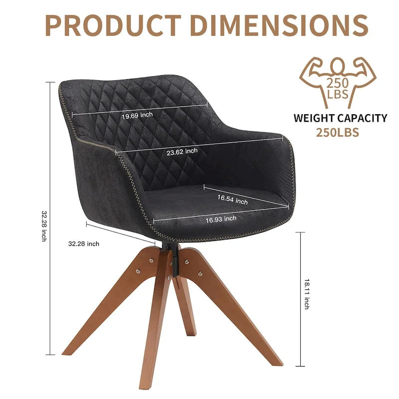 Fauteuil pivotant de bureau en suédine