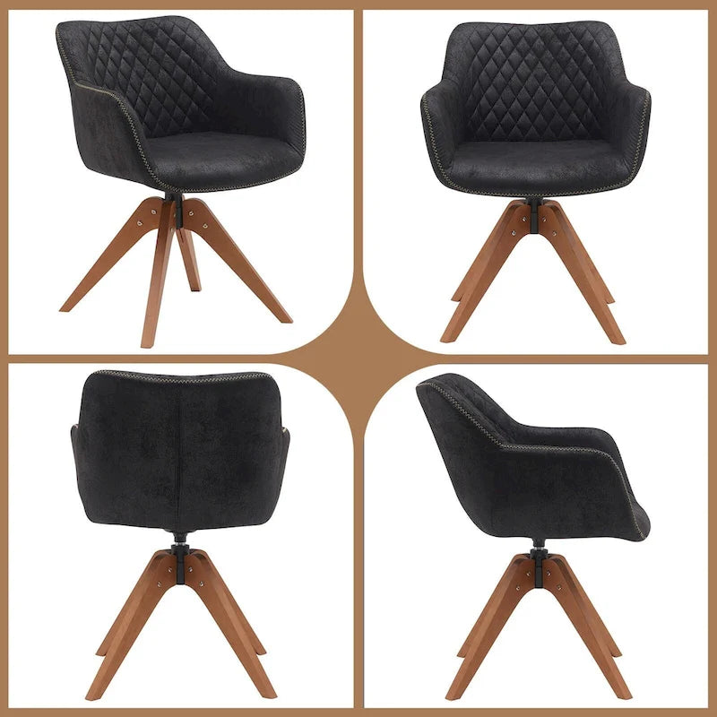 Fauteuil pivotant de bureau en suédine