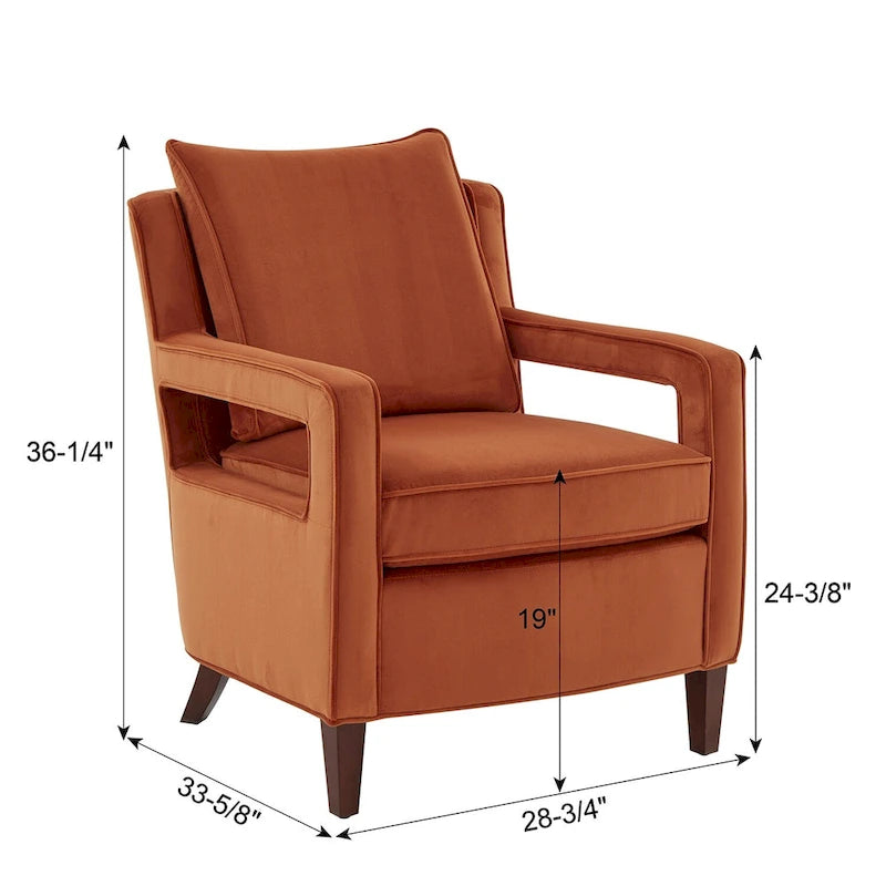 Fauteuil d'appoint en velours