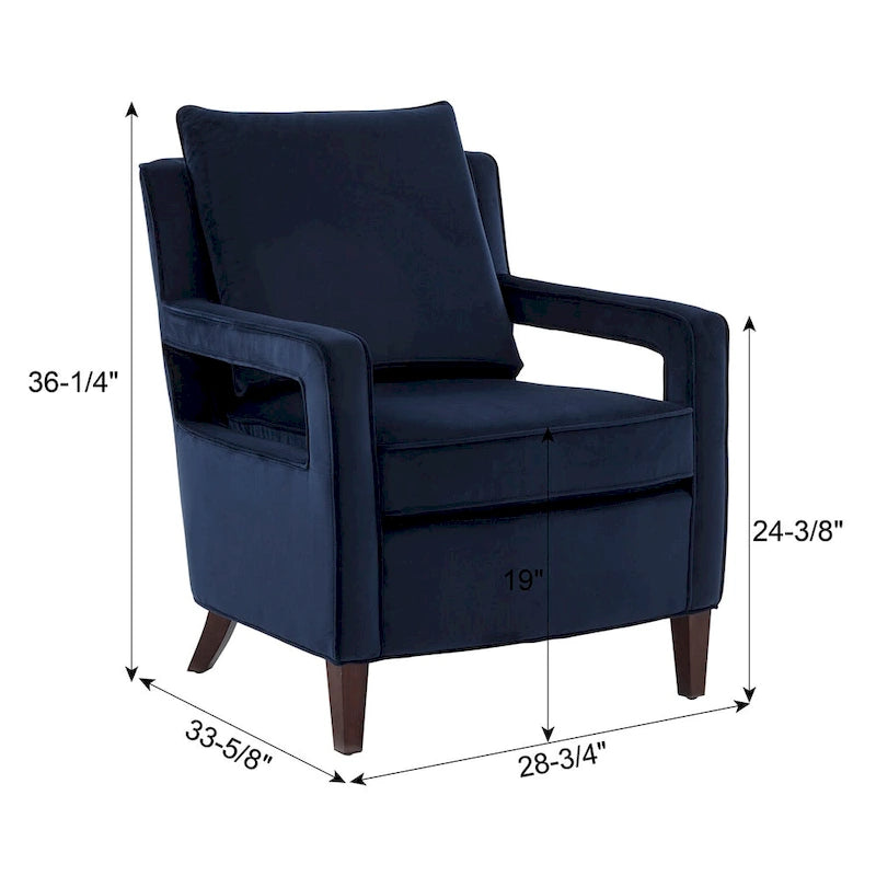 Fauteuil d'appoint en velours