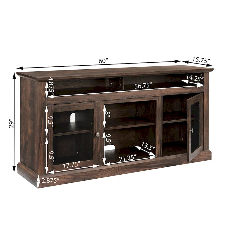Meuble TV avec cheminée encastrée