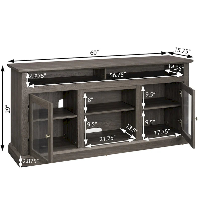 Meuble TV avec cheminée encastrée