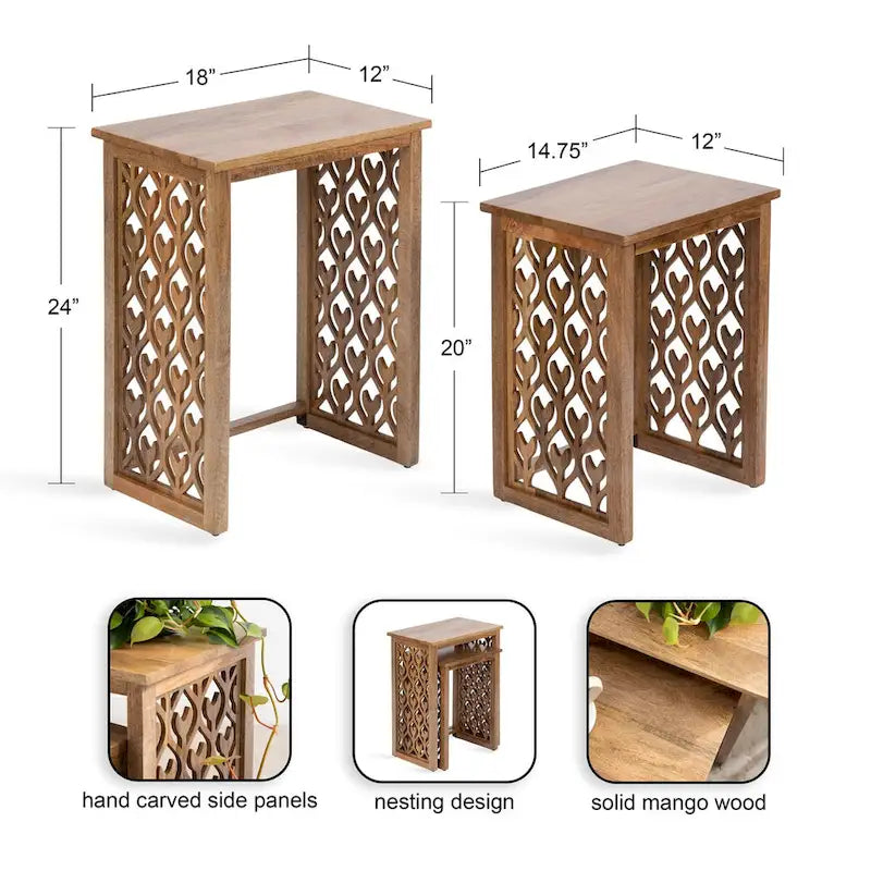 Tables basses gigognes en bois