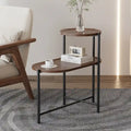 Petites Tables Basses, Table d'Appoint Moderne pour Canapé avec Étagère de Rangement en Bois