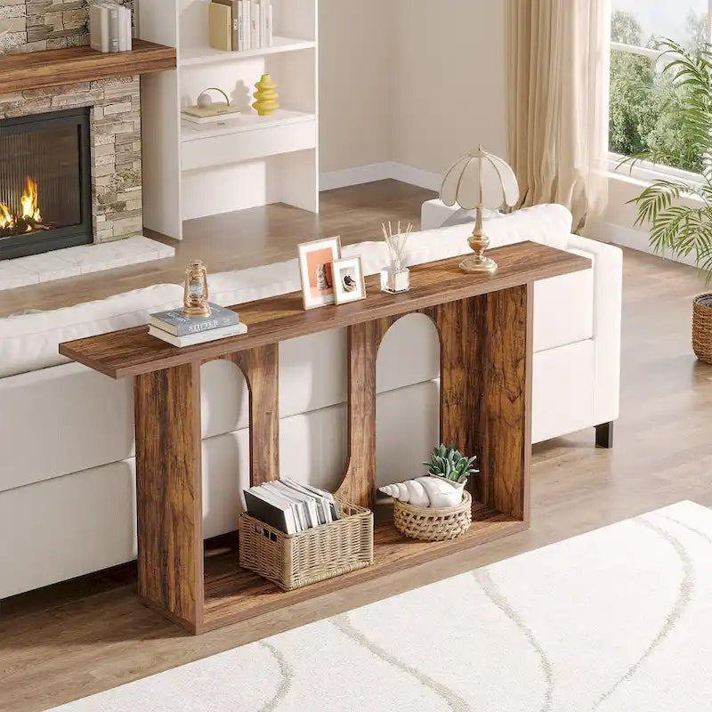 Console de ferme, Console d'entrée extra longue avec rangement