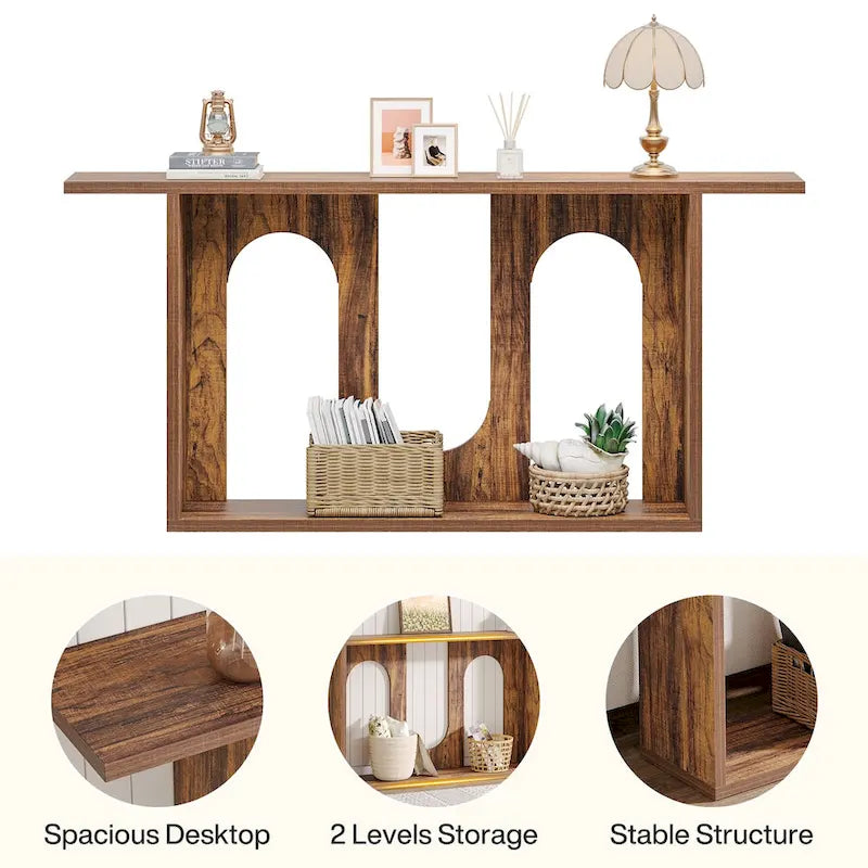 Console de ferme, Console d'entrée extra longue avec rangement