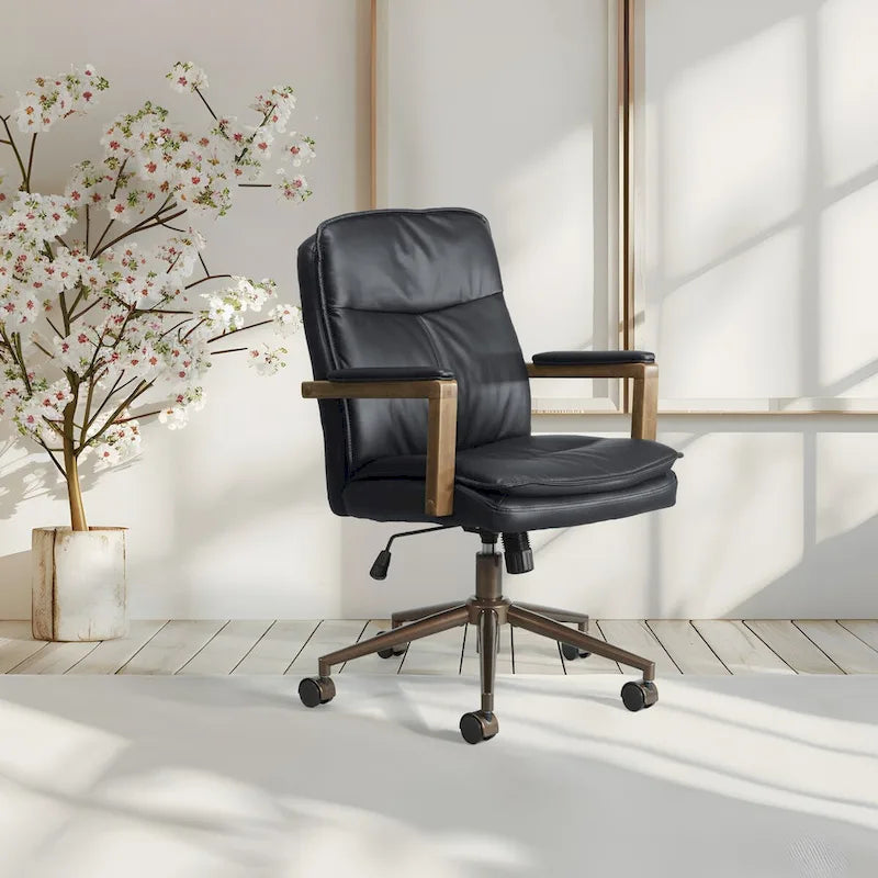 Chaise de bureau en similicuir