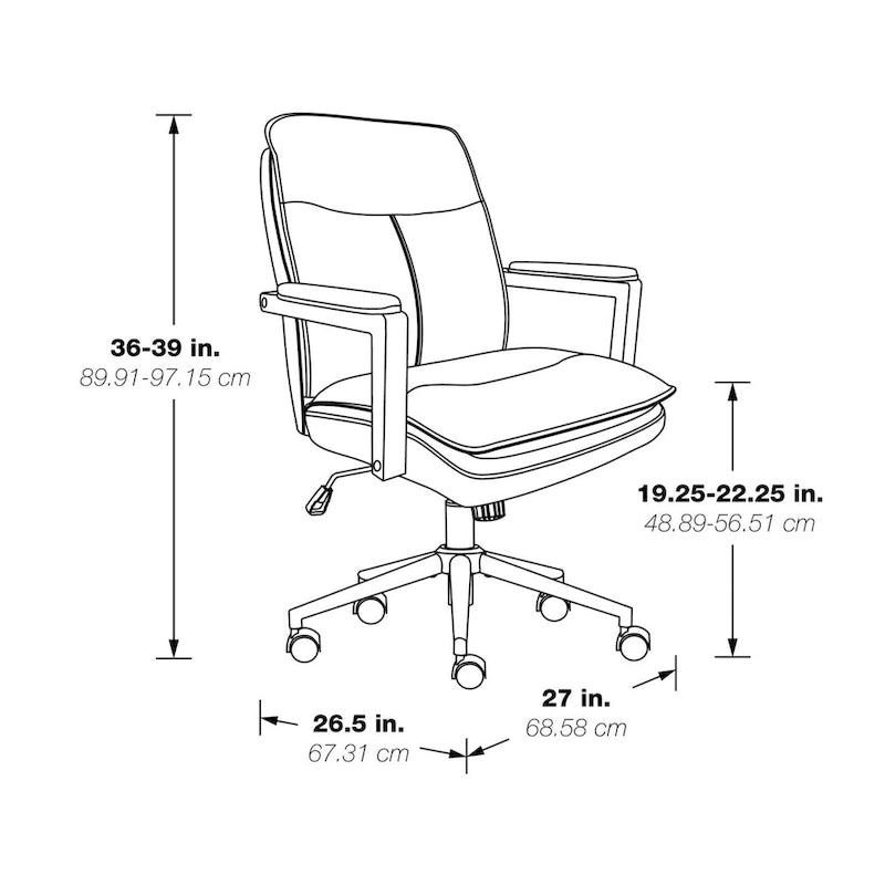 Chaise de bureau en similicuir